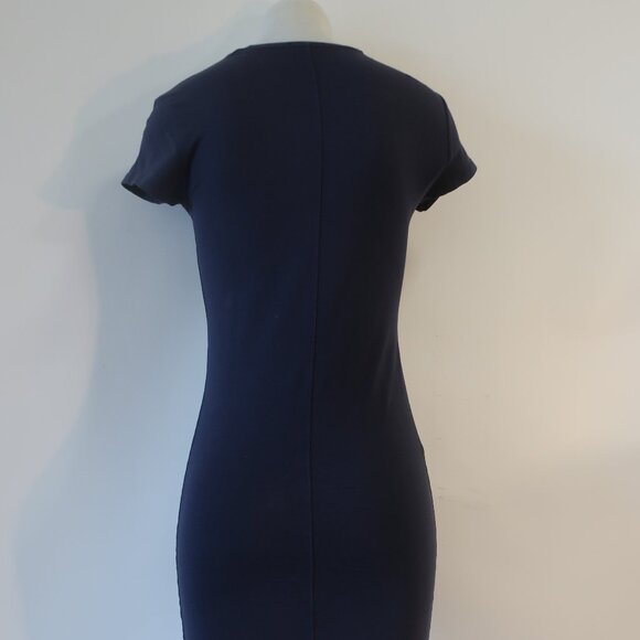 Womens ATM Anthony Thomas Melillo Navy Blue Short Sleeve Mini T-Shirt Dress M - Picture 9 of 11